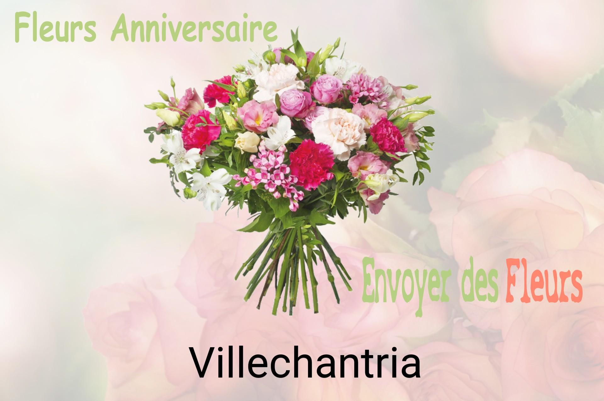 Bouquet de fleurs d’anniversaire livré à Villechantria