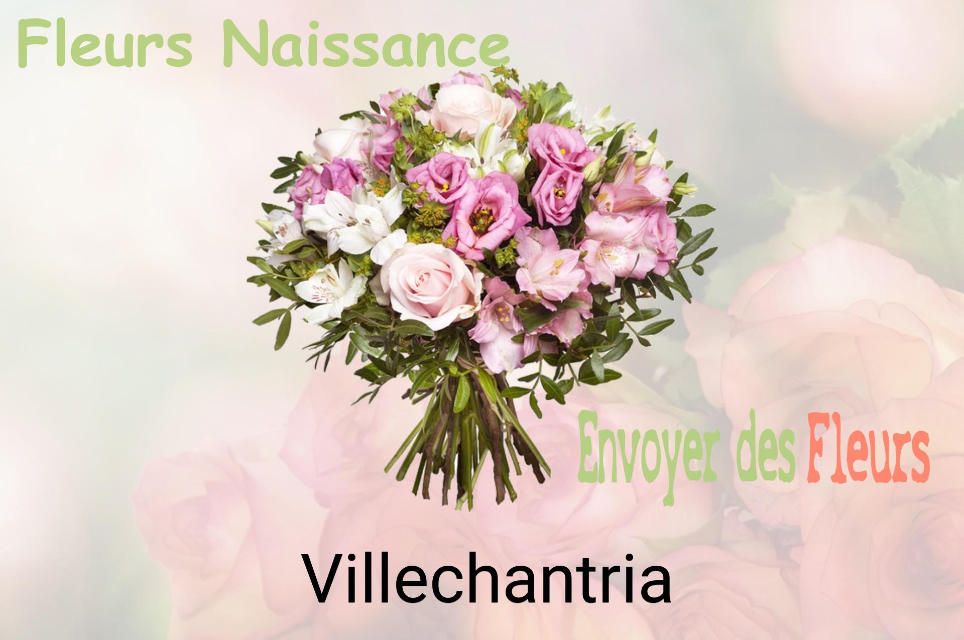 Bouquet de fleurs de naissance livré à Villechantria
